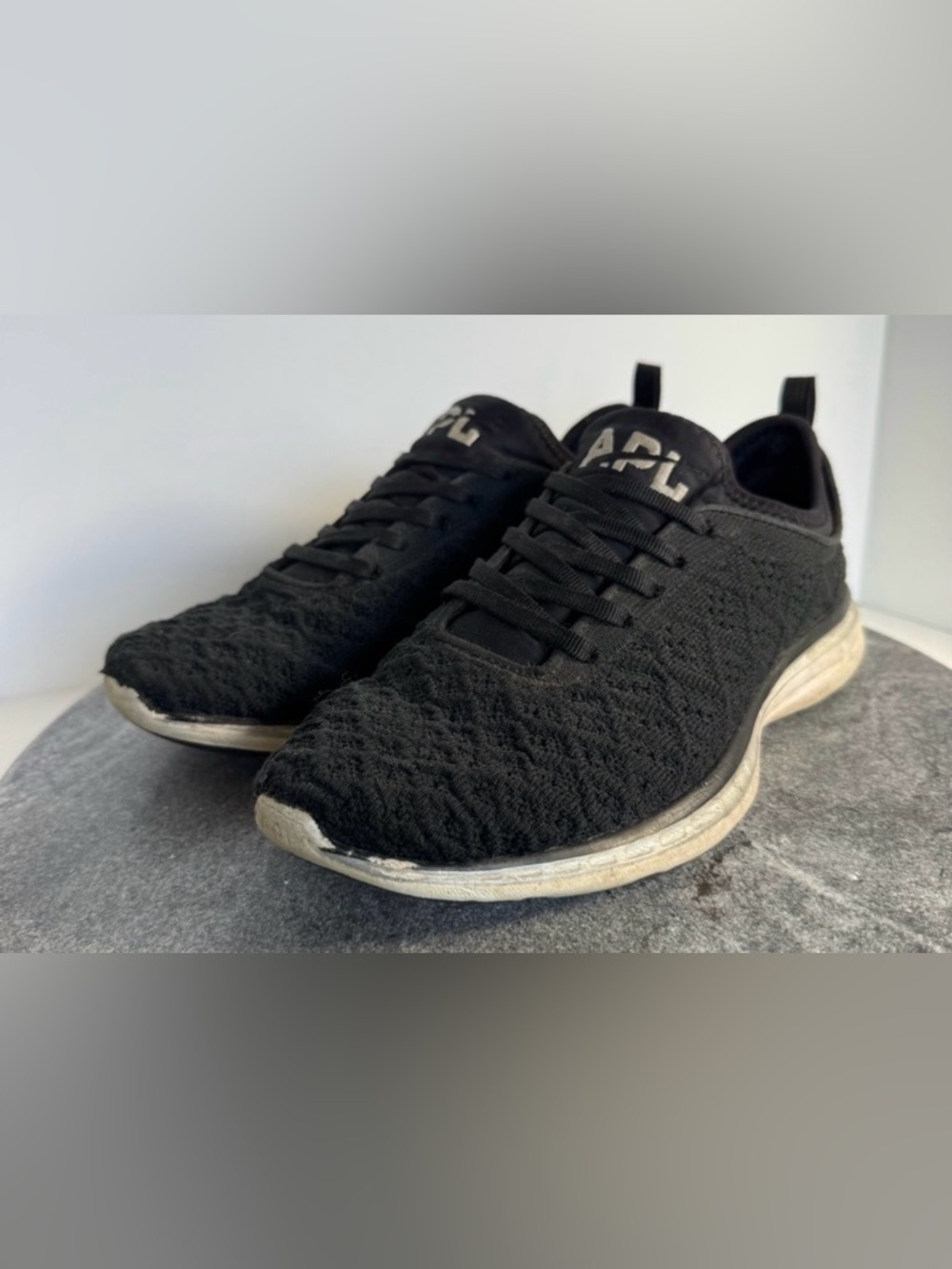APL Lululemon Tennis Shoes Techloom Black And White 7.5